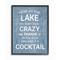 Stupell Industries Crazy Funny Lake Party Black Framed Wall Art